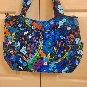 Vera Bradley Pleated Tote Midnight Blues